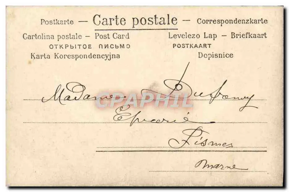 Un couple dans un intérieur — scène de vie — éditeur non identifié - Verso