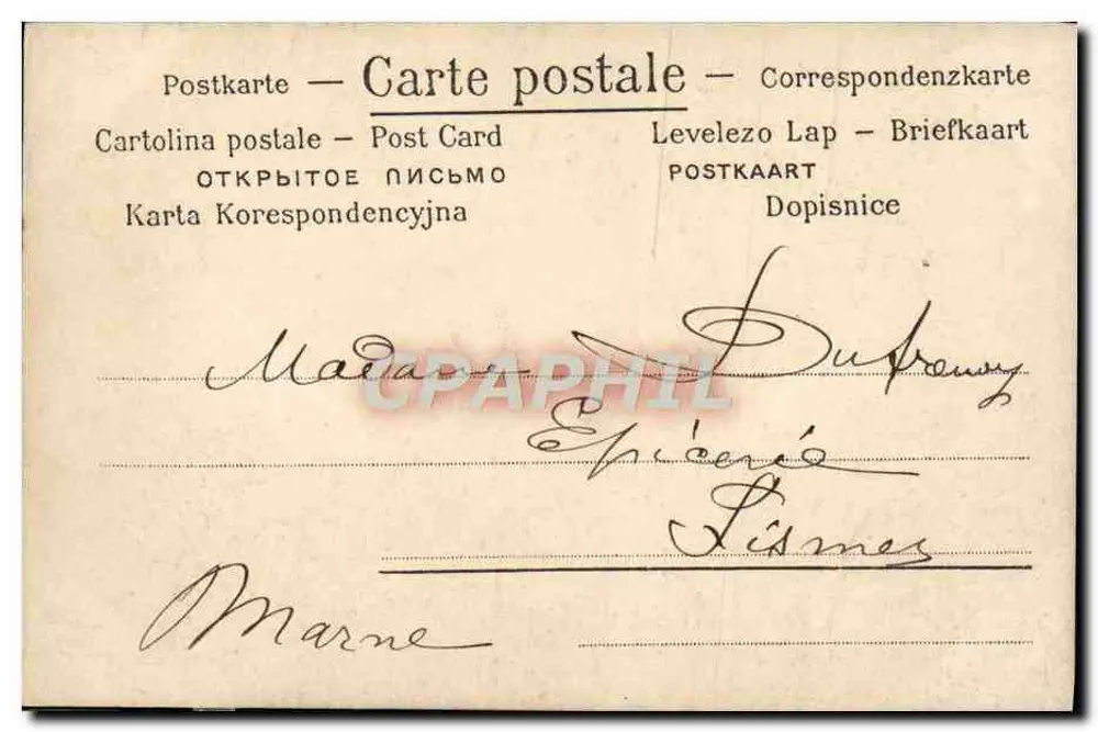 Couple en intérieur — scène intime — éditeur non identifié - Verso