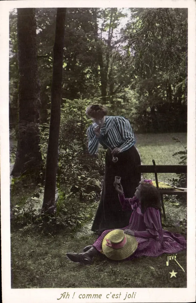 Frauen und Kind im Park — Jové — Serie 3209 - Vorderseite
