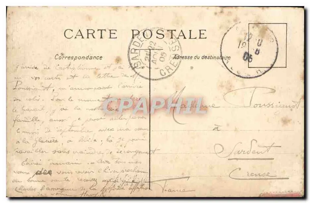 Portrait de la comédienne Amélia Hennu — éditeur Amélia Hennu, n° de série non visible - Verso
