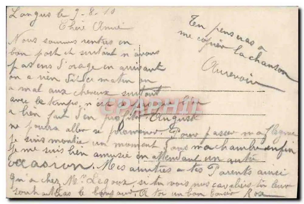 Femme en prière dans un bois — Irène, n° 3336 - Verso