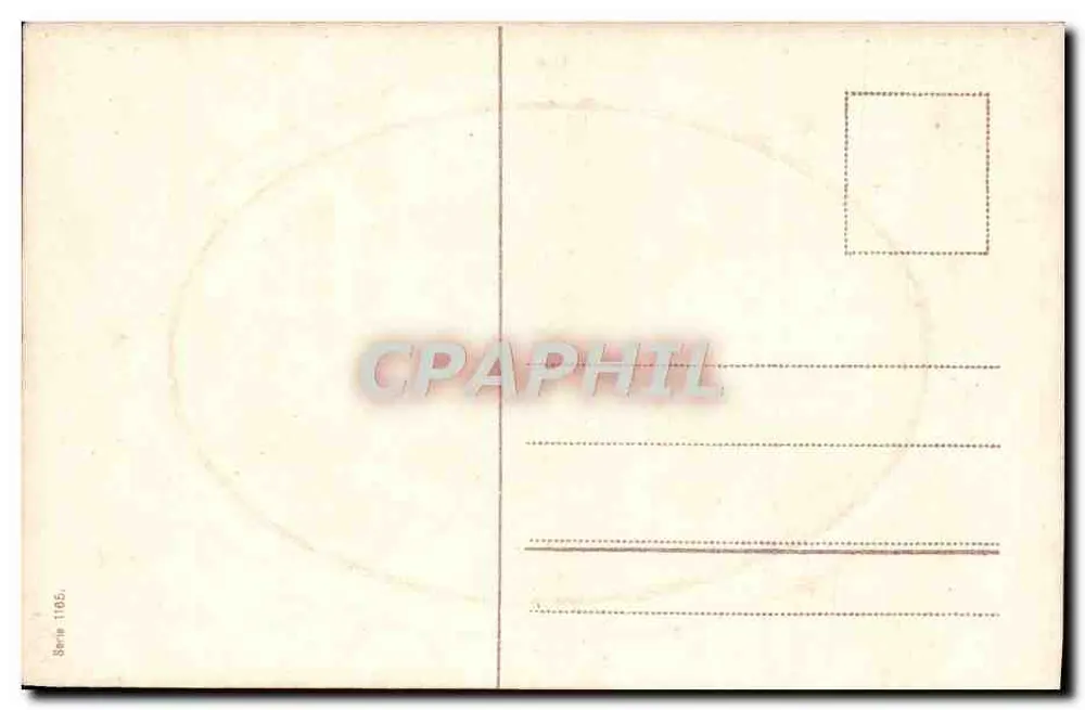 Paisagem rural com duas pessoas — Série 1165 — Editor não identificado - Verso