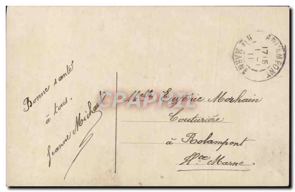 Jeune femme en fleurs — Amitiés — éditeur Amitiés, n° 38052 - Verso