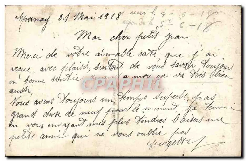 Femme tenant un bouquet de fleurs — scène lacustre avec bateau — éditeur DIX n° 63913 - Verso