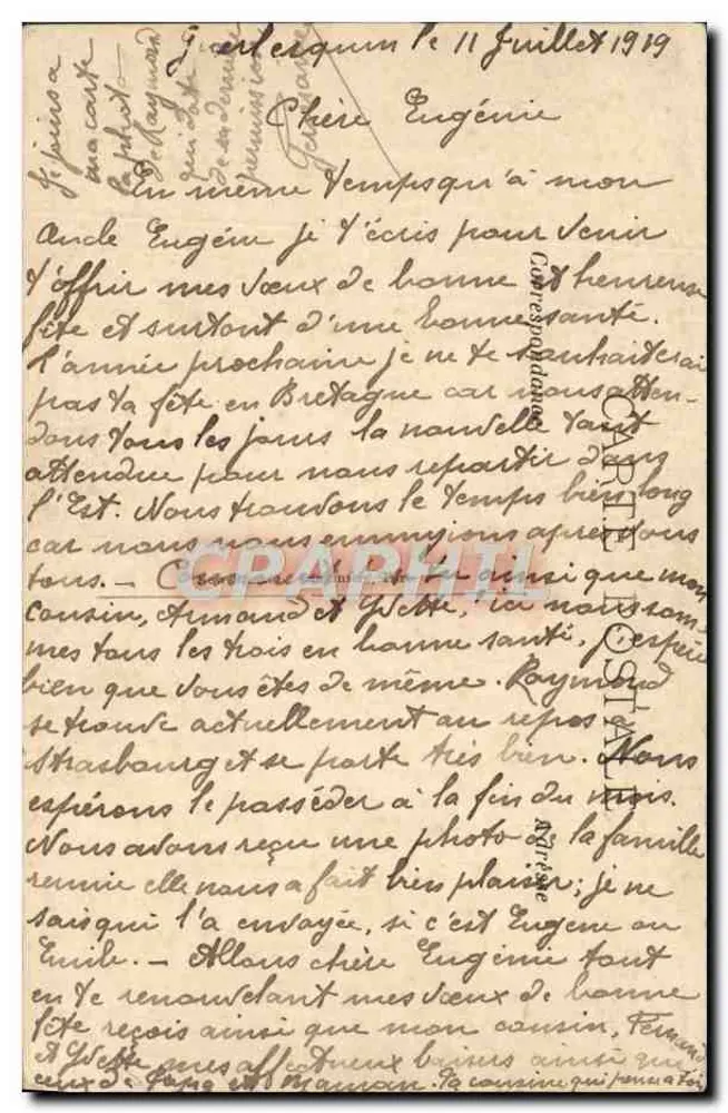 Flores e paisagem — Para sua Festa — La Pensée 591 - Verso