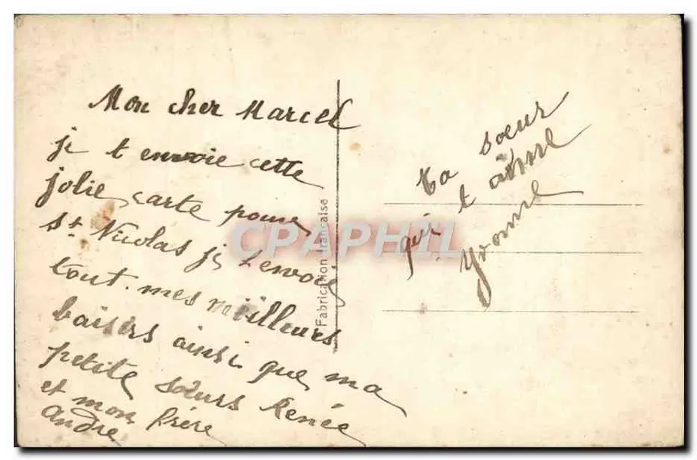 Fille tenant un bouquet de roses — scène de studio — éditeur DIX n° 770 - Verso