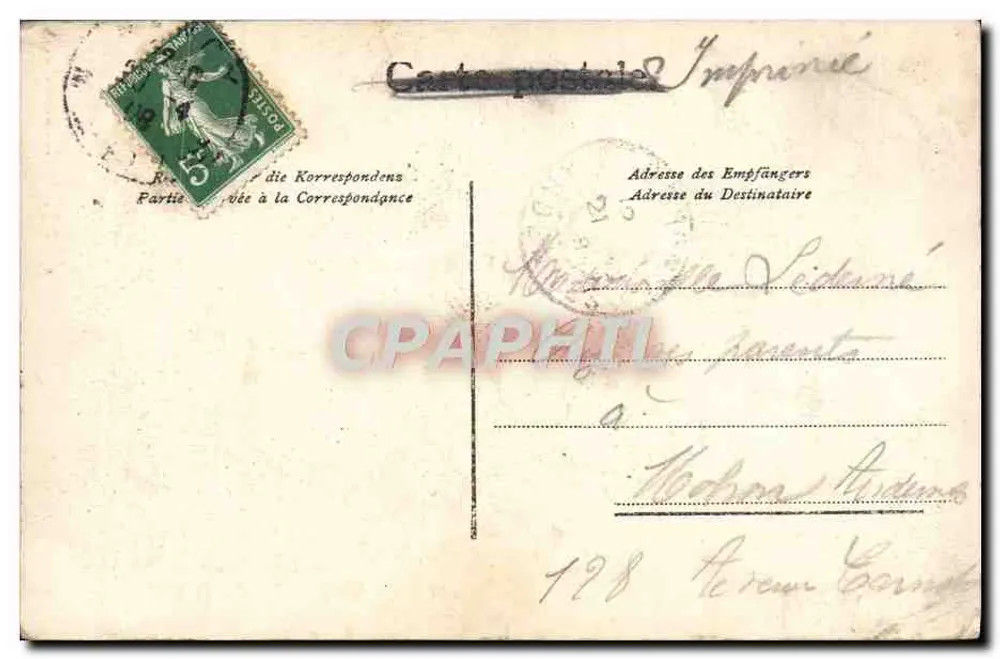 Nancy, — widok portalu miasta — Drukarnia Correspondance - Rewers