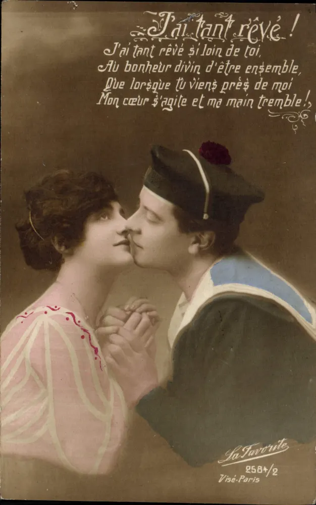 Je t'ai tant rêvé ! — Poème amoureux — La Favorite, n° 2584/2 - Recto