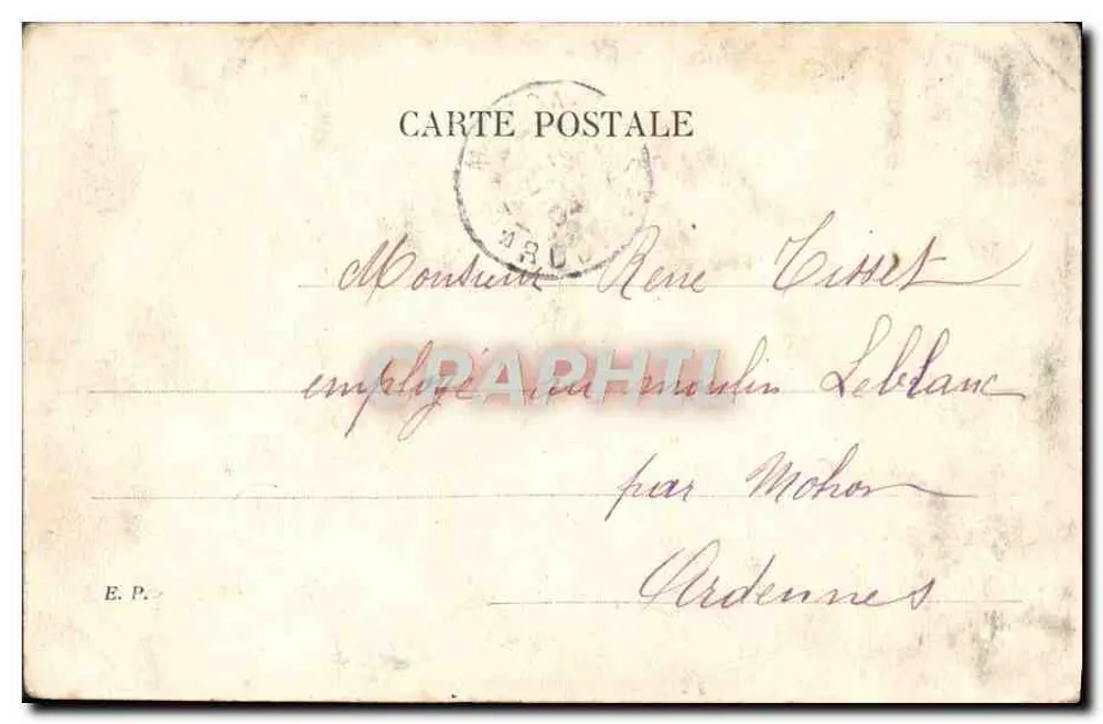 Femme jouant de la harpe — de Lilor, série XXIII-3 — éditeur E.P. - Verso