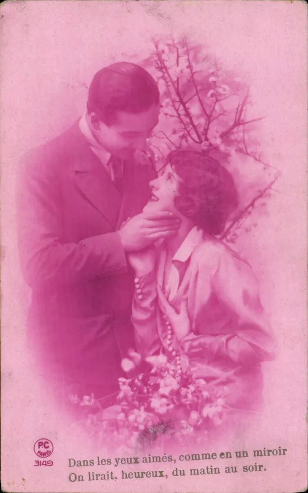 Couple amoureux — poème amoureux — PC Paris 3149 - Recto