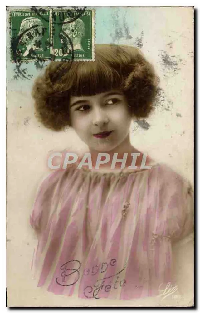 Jeune fille — portrait en buste — éditeur Léo, n° 194 - Frente