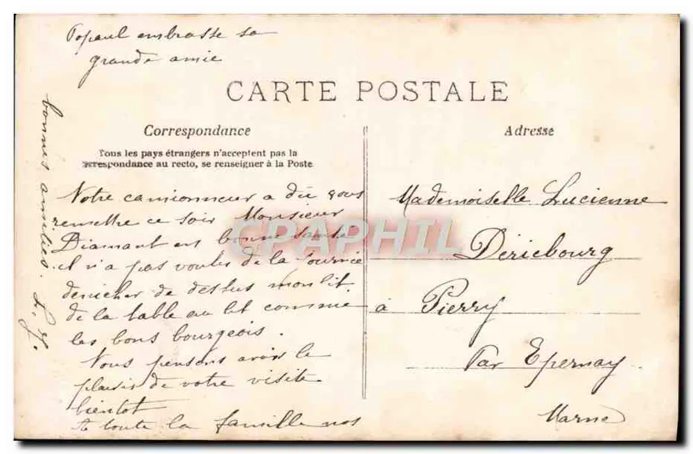 Familie im Garten — Szenen aus dem Leben — A.N. Paris, n° 486 - Rückseite