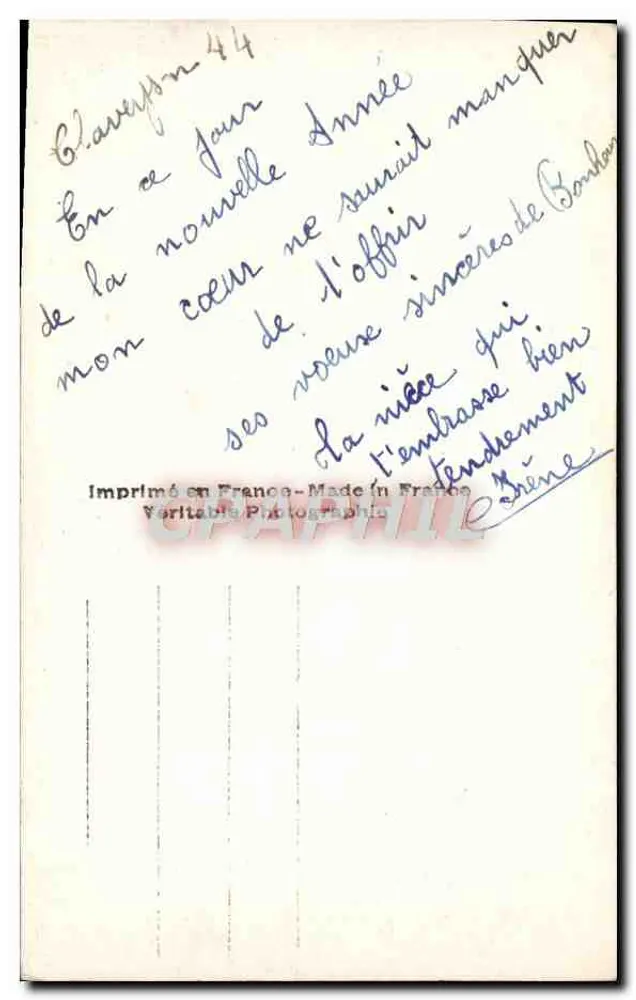 Bouquet de roses violettes — éditeur ABC, n° 3306 - Verso