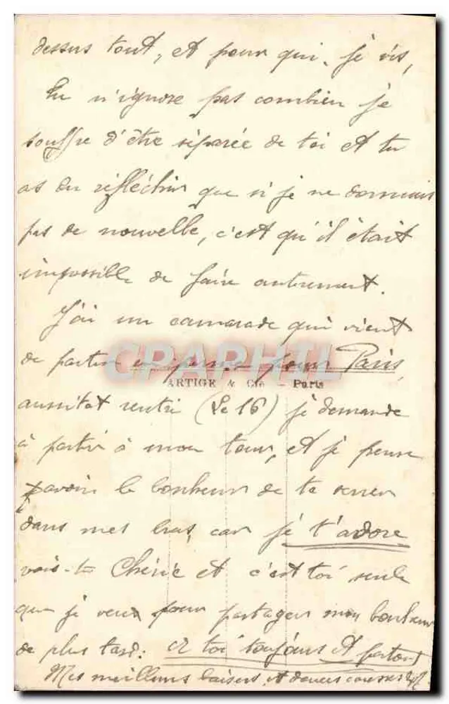 Matrose und Frau auf einem Anker — Im Ozean der Liebe! — La Favorite 2570 - Rückseite