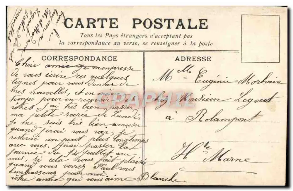 Couple en tenue de soirée — pour obtenir un baiser — A.B.G. n°423 - Verso