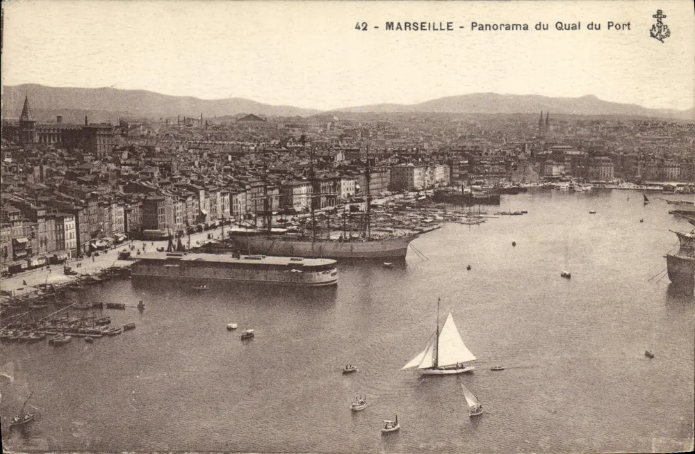 Marseille — Panorama des Hafens — unbekannter Verleger, Nr. 42 - Vorderseite