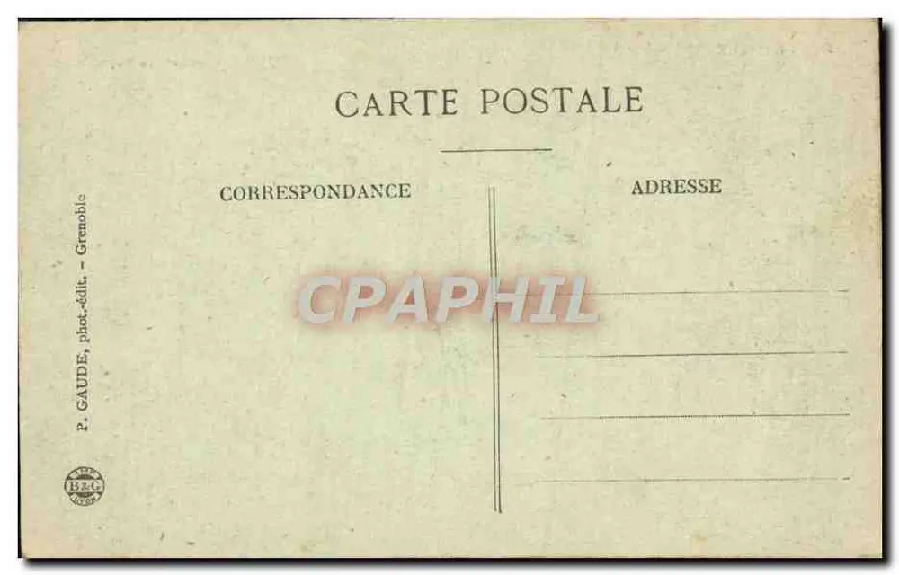 Grenoble — Quai Perrière e os Fortes — P. GAUDE, fot.-edit. - Grenoble - Verso