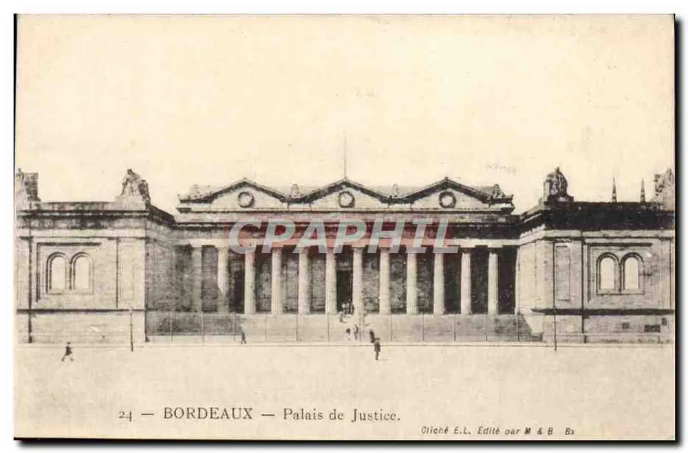 Bordeaux — Palácio de Justiça — Editado por M & B - Frente