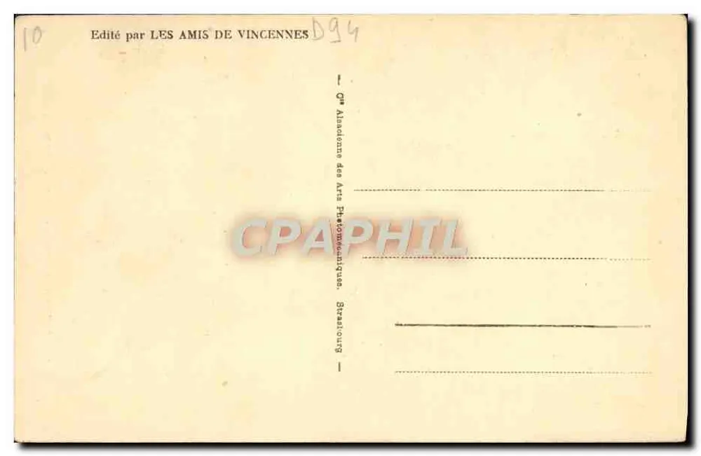 Vincennes - Bergfried - Zimmer im 3. Stock — Verlag: Les Amis de Vincennes, Nr. 37 - Rückseite
