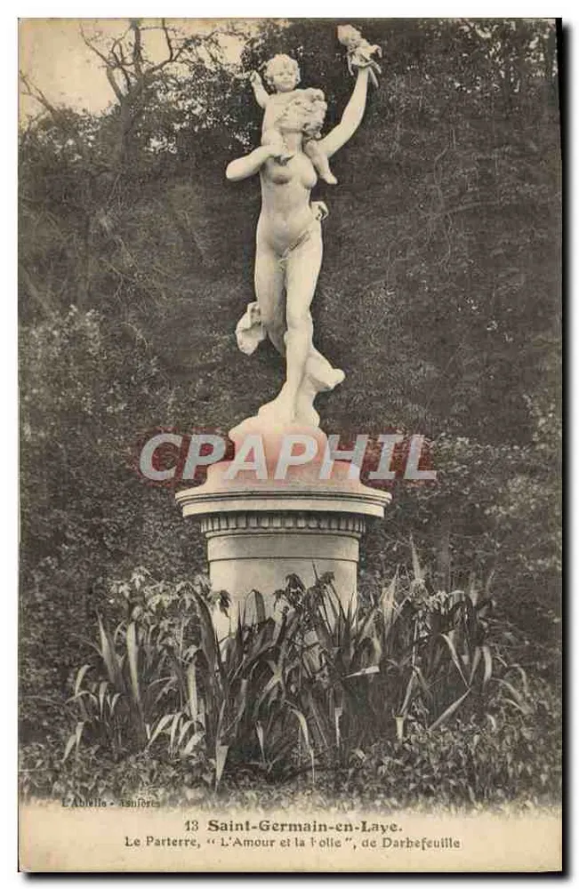 Saint-Germain-en-Laye — Der Parterre, "Liebe und Wahnsinn", von Darbefeulle — Verlag L'Abbelle, Nr. 13 - Vorderseite