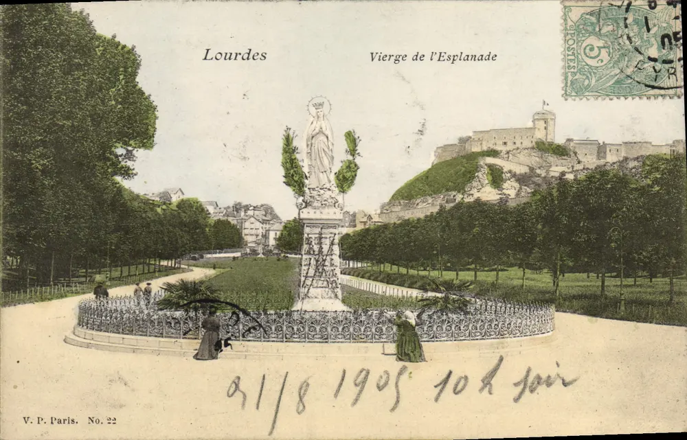Lourdes — Virgem da Esplanada — V. P. Paris. No. 22 - Frente