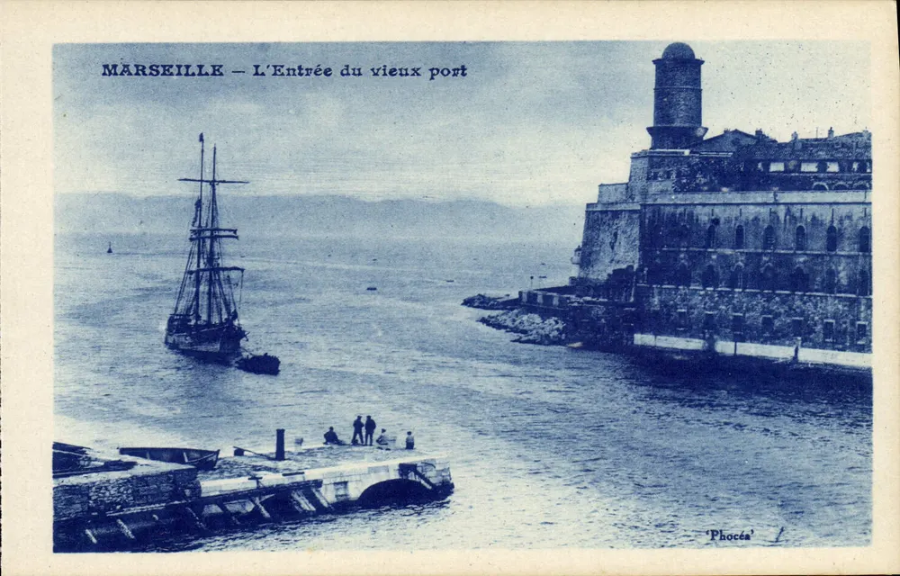 Marseille — Der Eingang zum alten Hafen — Phokai - Vorderseite