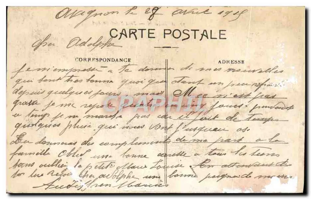 Avignon — Ponte São Bénézet — Editor desconhecido, n° 39 - Verso