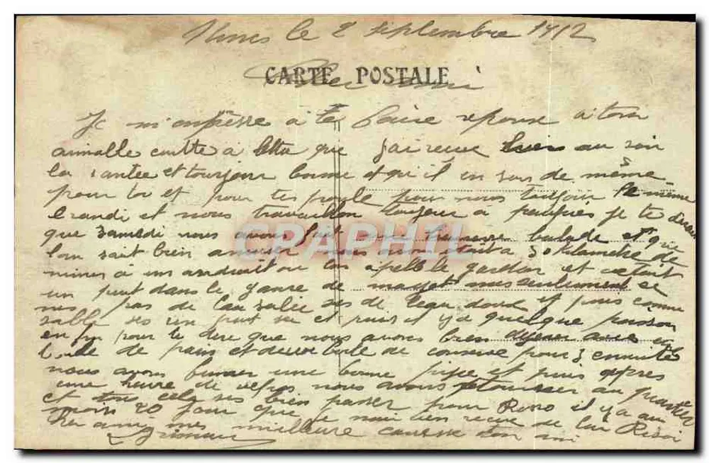 Nîmes - A Torre Magne — ruínas de um antigo edifício com pinheiros no fundo — editor N. D. (Nîmes) - Verso