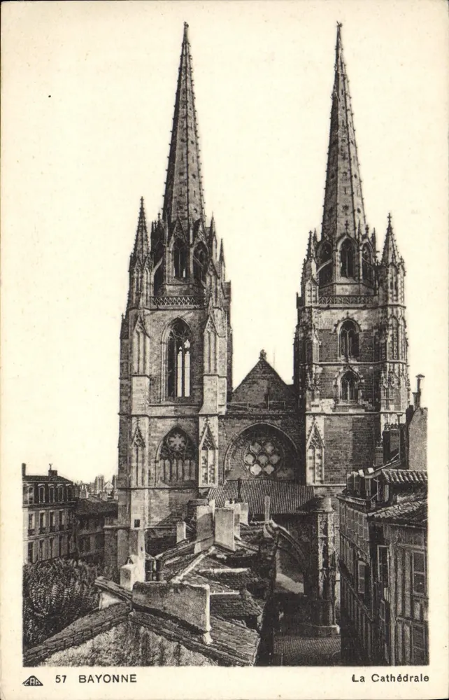 Bayonne — A Catedral — CIR dos Arts Photomecânica, Strasbourg - Frente