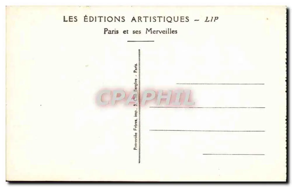 Sainte Geneviève hält Attila vor Paris — Statue am Panthéon — MAINDRON, n°67 - Rückseite