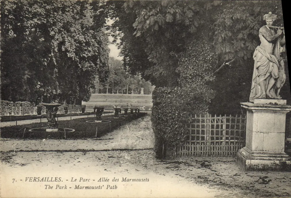 Versailles - O Parque - Avenida dos Marmousets — editor A. Moreau, n°7 - Frente