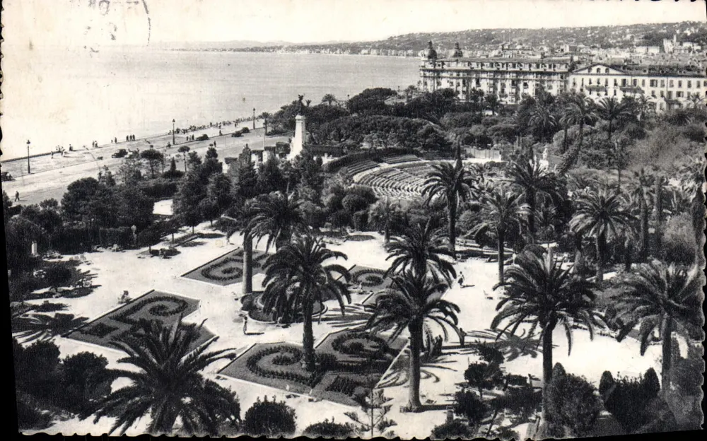 Nice - Os Jardins Albert-1er e o Teatro de Verdure — L. Gilletta e Cie, Editores Fotográficos, NICE - Frente
