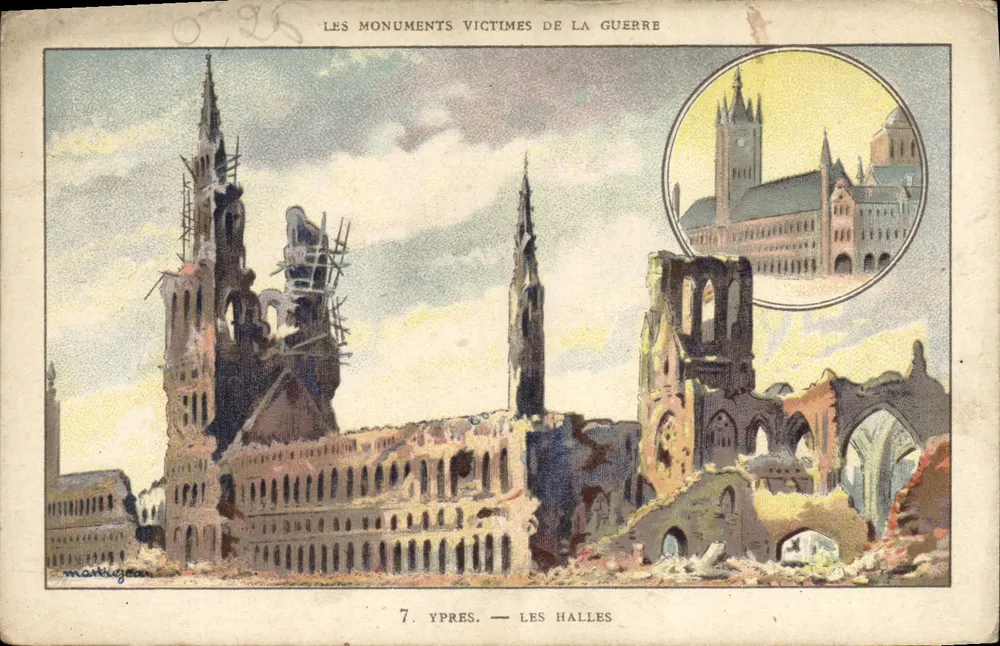 Ypres — Les Halles — Monumenty ofiary wojny — Martigues - Awers
