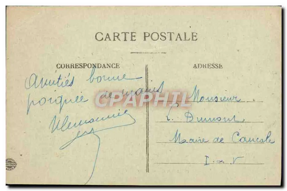 Orange — Vue d'Orange au Moyen Âge — Lang fils aîné, phot.-édit., Orange - Verso