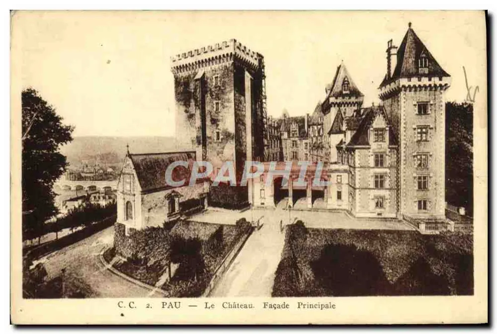 Pau — O Castelo. Fachada Principal — C.C. 2 - Frente