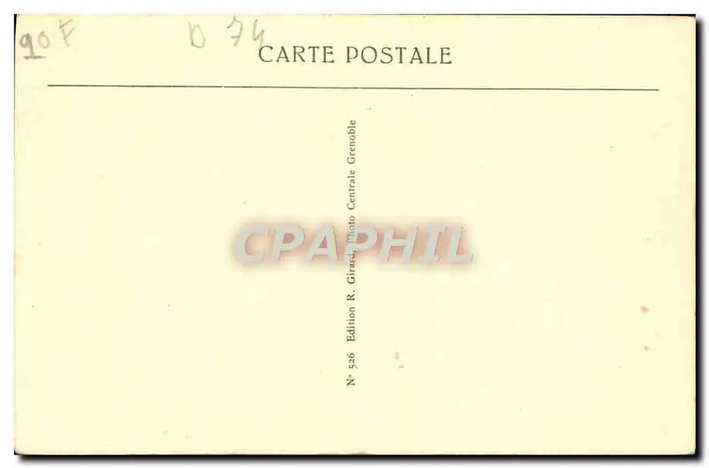 Die Terrassen — Ansicht der Meije (3983 m.) — Verlag R. Girard, Grenoble - Rückseite