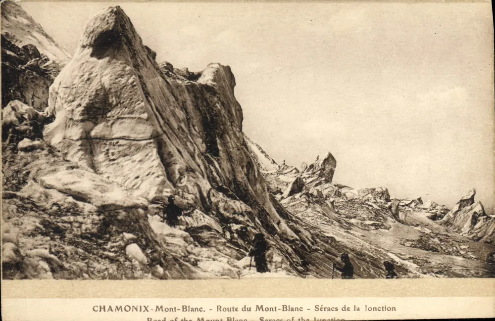 Chamonix-Mont-Blanc — Route du Mont-Blanc — Séracs de la Jonction — Unbekannter Verlag, Seriennummer nicht sichtbar - Vorderseite