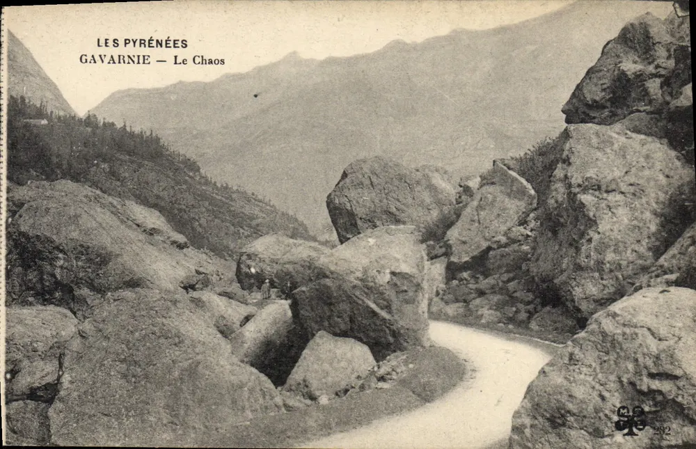 Os Pirineus — Gavarnie — O Caos — editor M. L. 292 - Frente