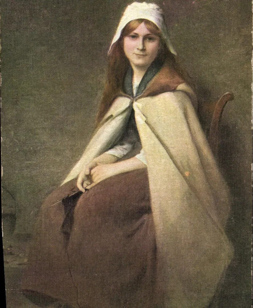 Mulher com capuz — Retorno dos Campos — J. Lapinon-Paris, n° 557 - Frente