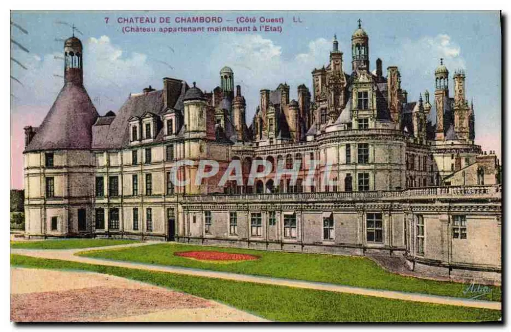 Castelo de Chambord — Lado Oeste — Edições Adia - Frente