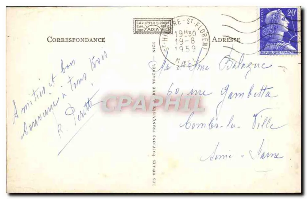 Castelo de Chambord — Lado Oeste — Edições Adia - Verso