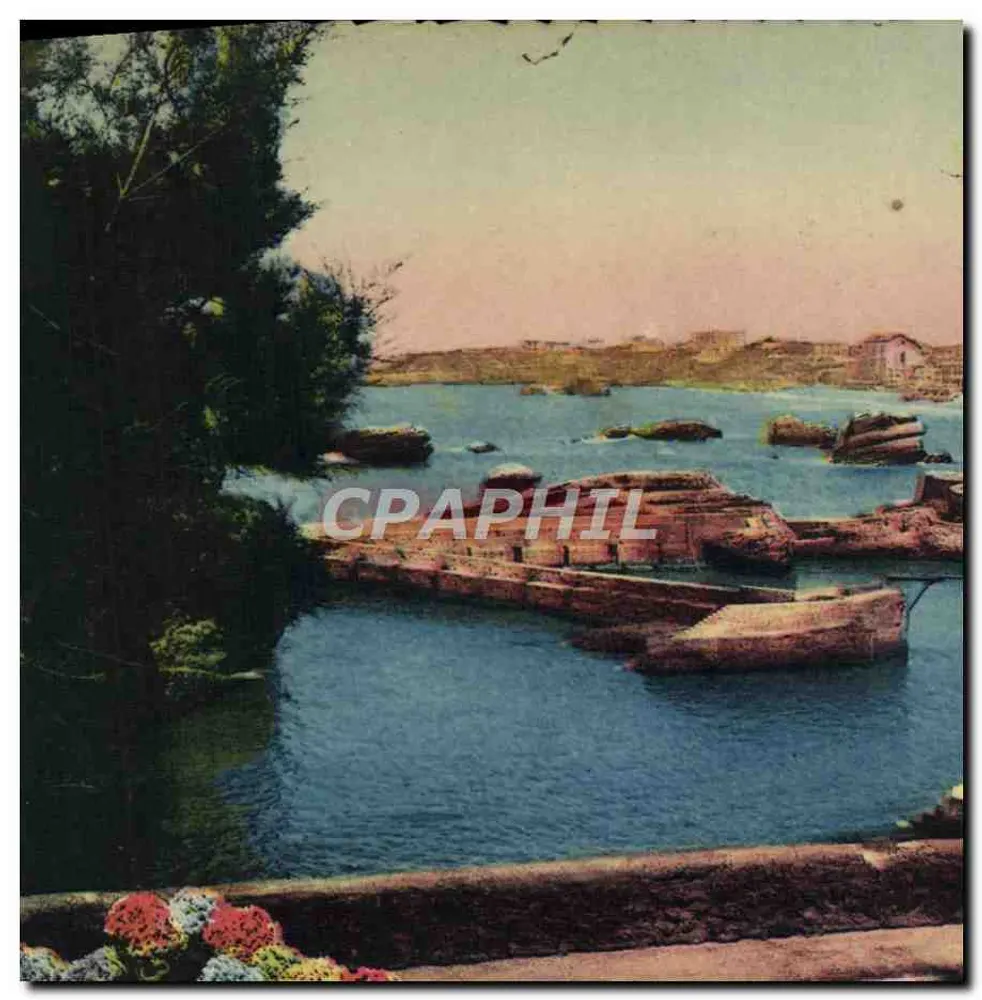 Biarritz — Porto dos Pescadores — Carte postale editada pela Compagnie des Postes - Frente