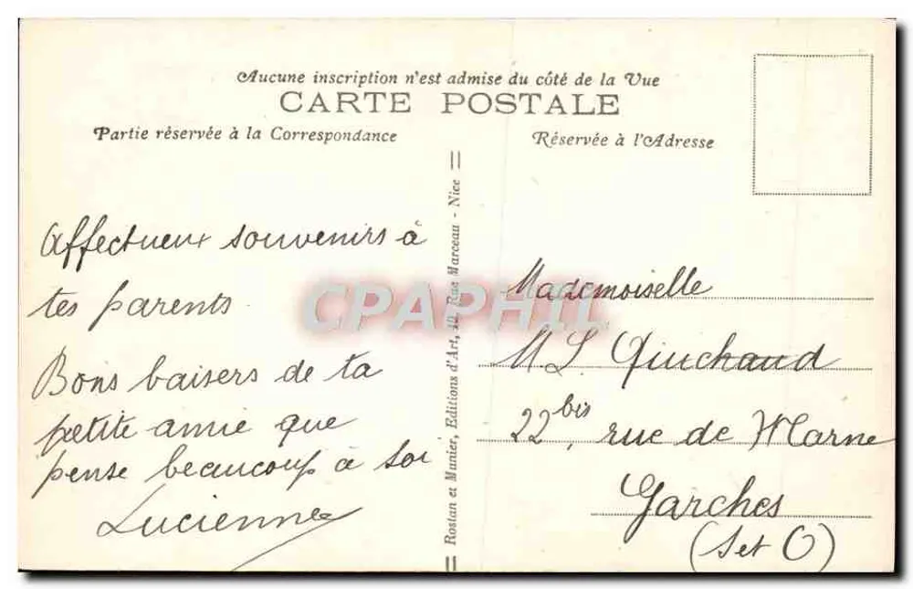 CANNES — Pôr do Sol sobre o Estérel — R. M. — n° 1546 - Verso