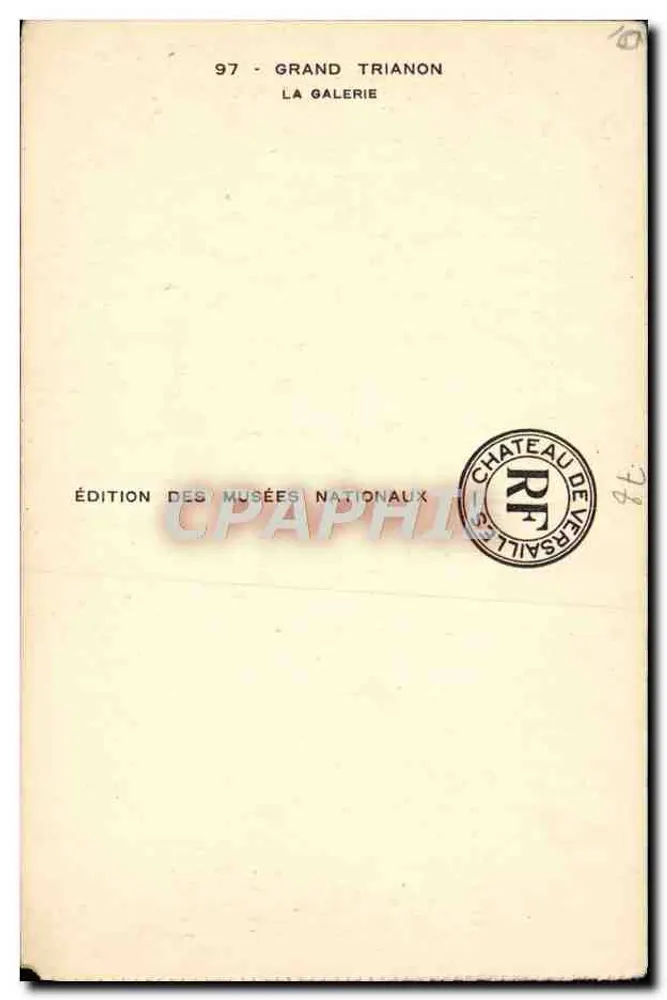 Grand Trianon — Die Galerie — Édition des Musées Nationaux - Rückseite