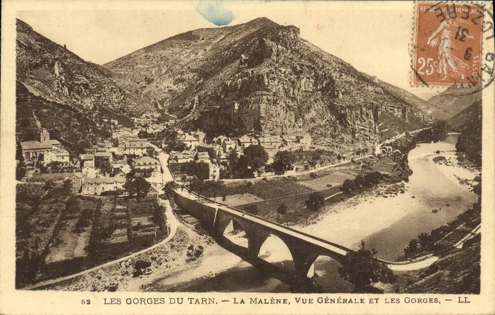 Les Gorges du Tarn — La Malène, Allgemeiner Blick und die Schluchten — LL - Vorderseite
