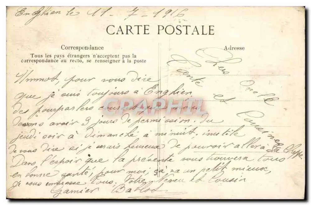 Enghien-les-Bains — Die Regatten der Segelboote — Verlag E.D. n°6 - Rückseite
