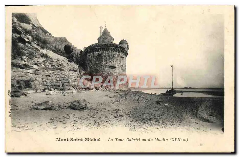 Mont Saint-Michel — La Tour Gabriel oder du Moulin (17. Jahrhundert) — B.F. Paris - Vorderseite
