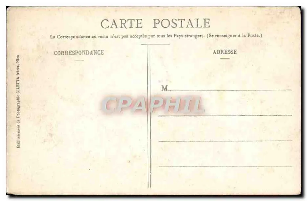 CANNES. - Boulevard de la Croisette und Mont Chevalier — Édition Gilletta, phot. Nice, n° 410 - Rückseite