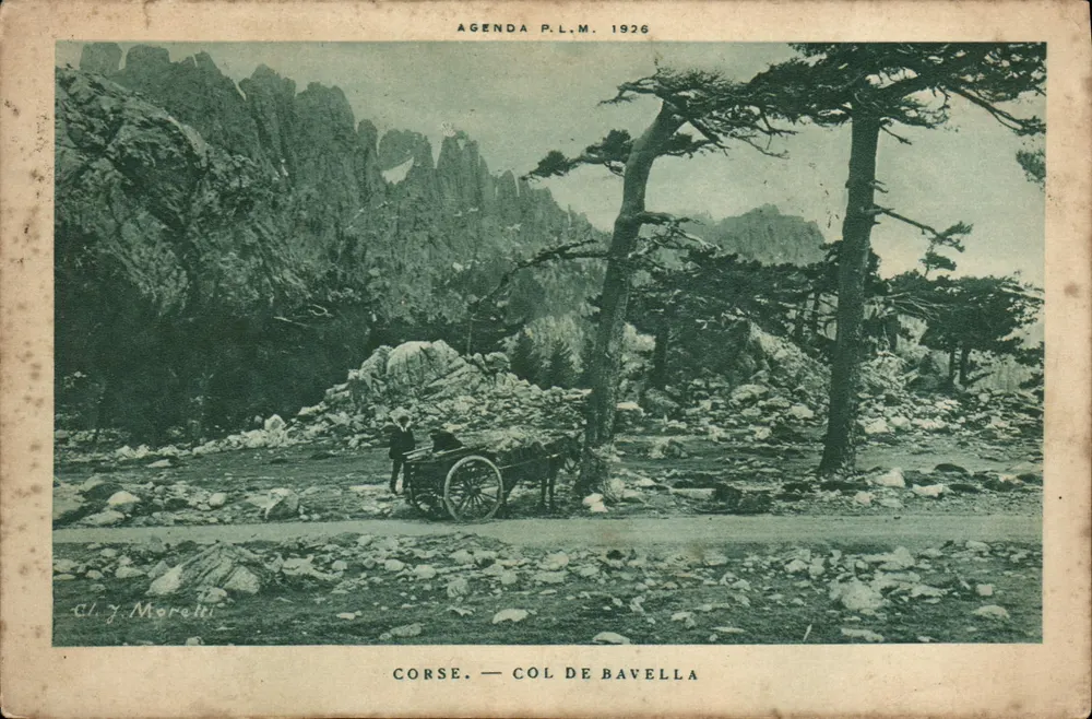 Corsica — Col de Bavella — Agenda P.L.M. 1926 - Recto