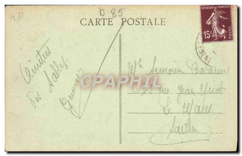 LES SABLES-D'OLONNE - A Praia — Edition des Nouvelles Galeries, n° 115 - Verso